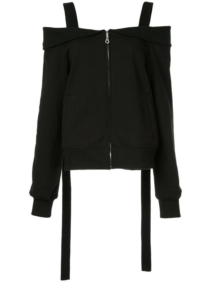 Goen.j Layered Off-shoulder Jacket - Black