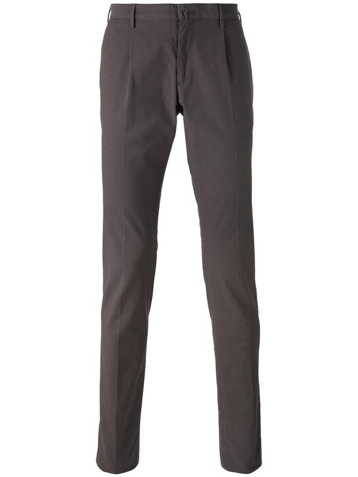 Incotex - Skinny Tailored Trousers - Men - Cotton/spandex/elastane - 58, Brown, Cotton/spandex/elastane