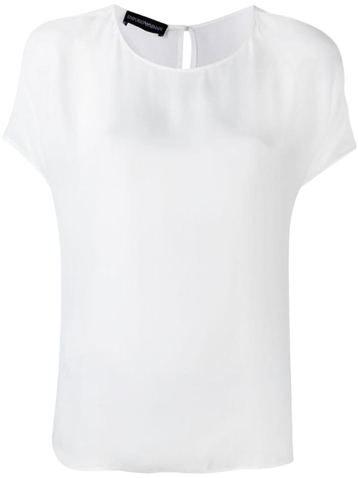 Emporio Armani Lightweight Silk Blouse - White