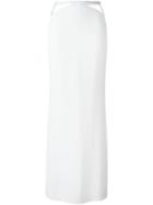 Balmain Mesh Panel Long Skirt, Women's, Size: 40, White, Polyamide/viscose