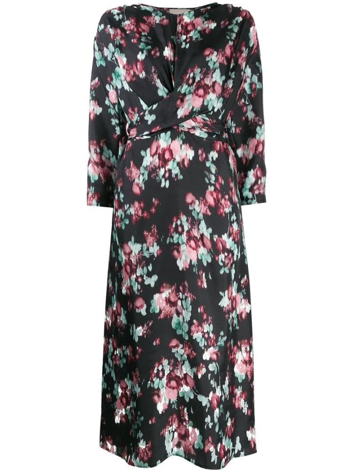 L'autre Chose Kimono Style Sleeve Dress - Black