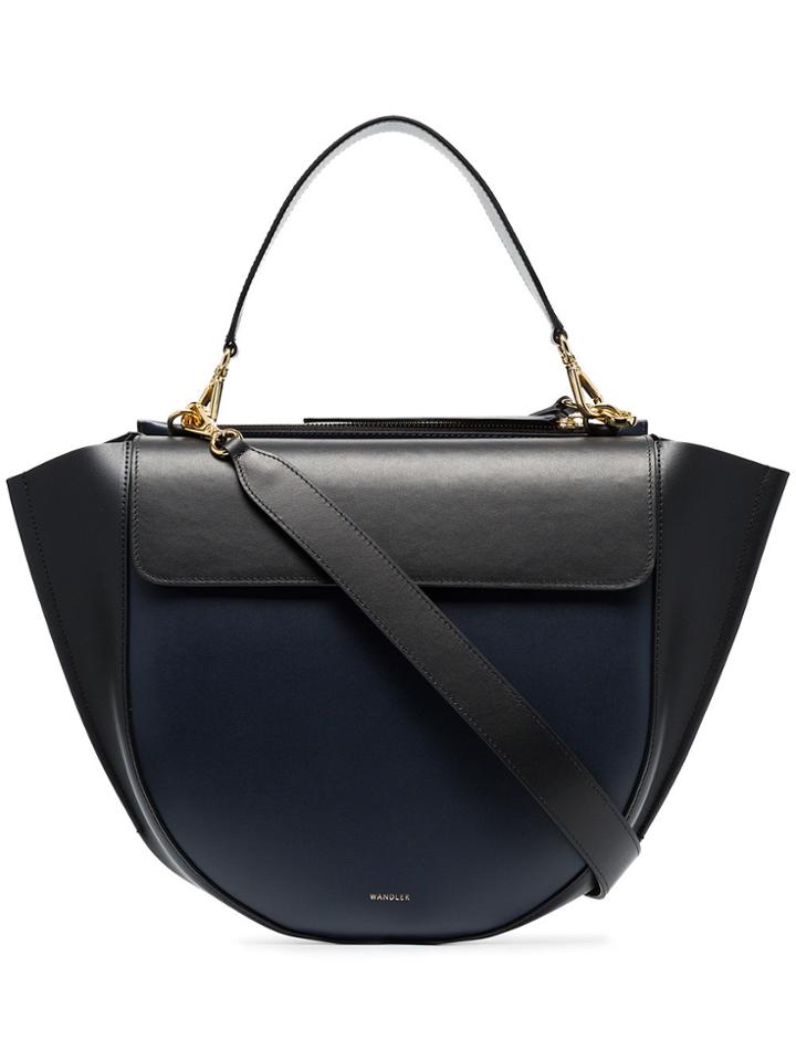 Wandler Black And Navy Hortensia Large Leather Shoulder Bag