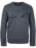 Fendi Bag Bugs Sweatshirt, Men's, Size: 50, Grey, Cotton/polyester
