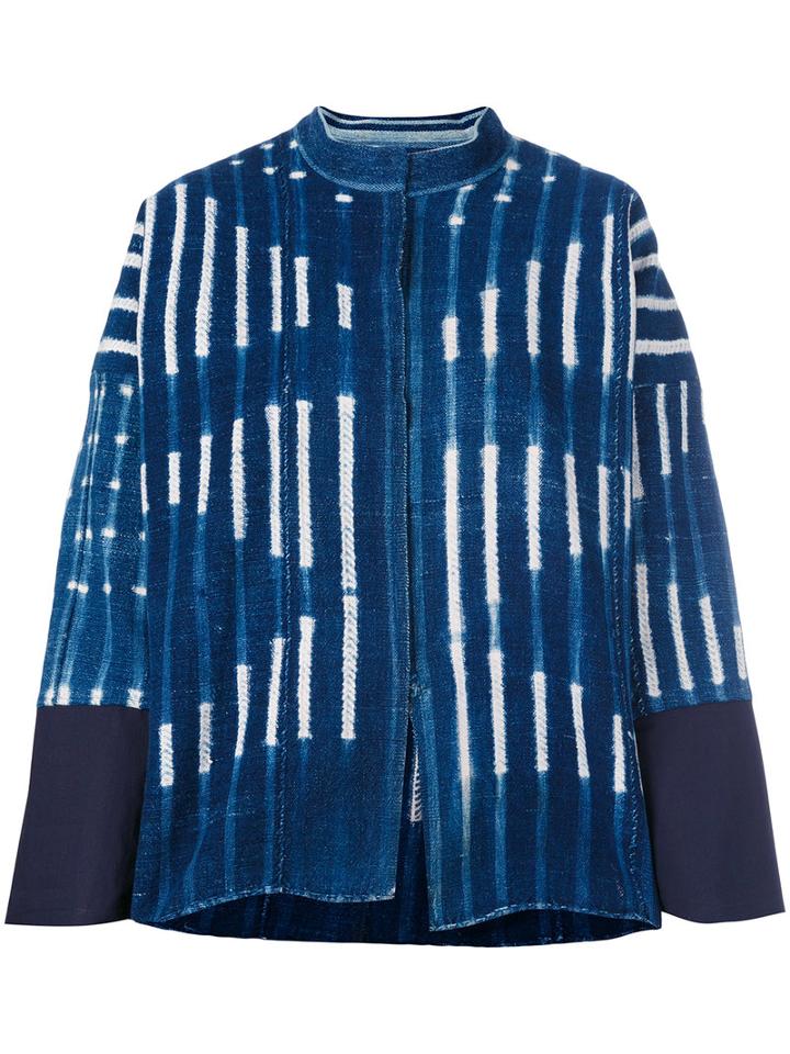 Forte Forte - Striped Denim Jacket - Women - Cotton - 3, Blue, Cotton