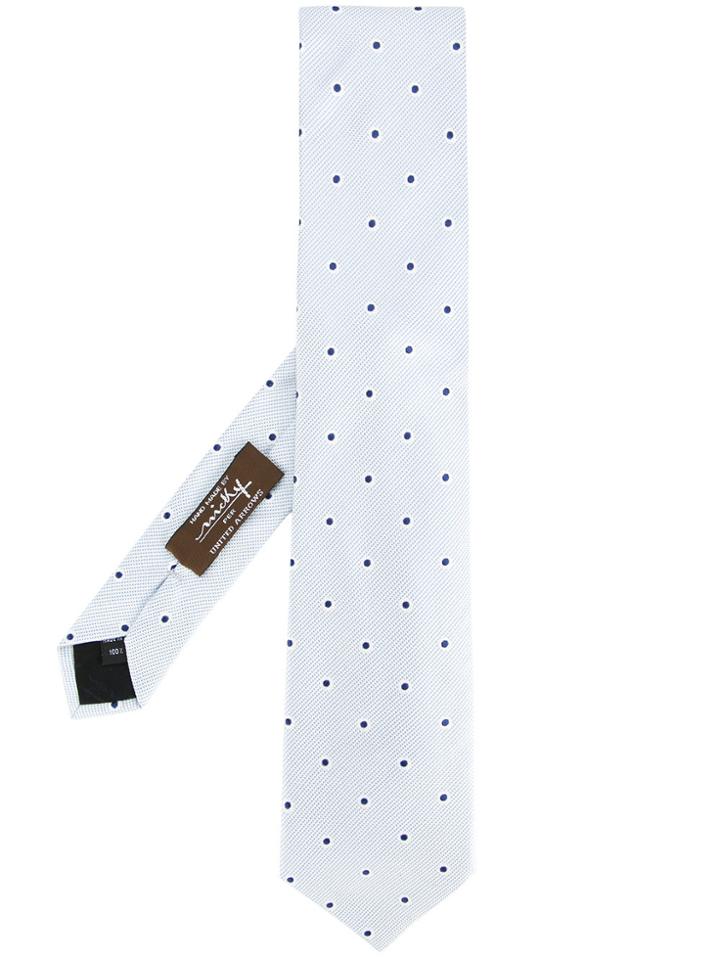 Nicky Dot Stitched Tie - Blue