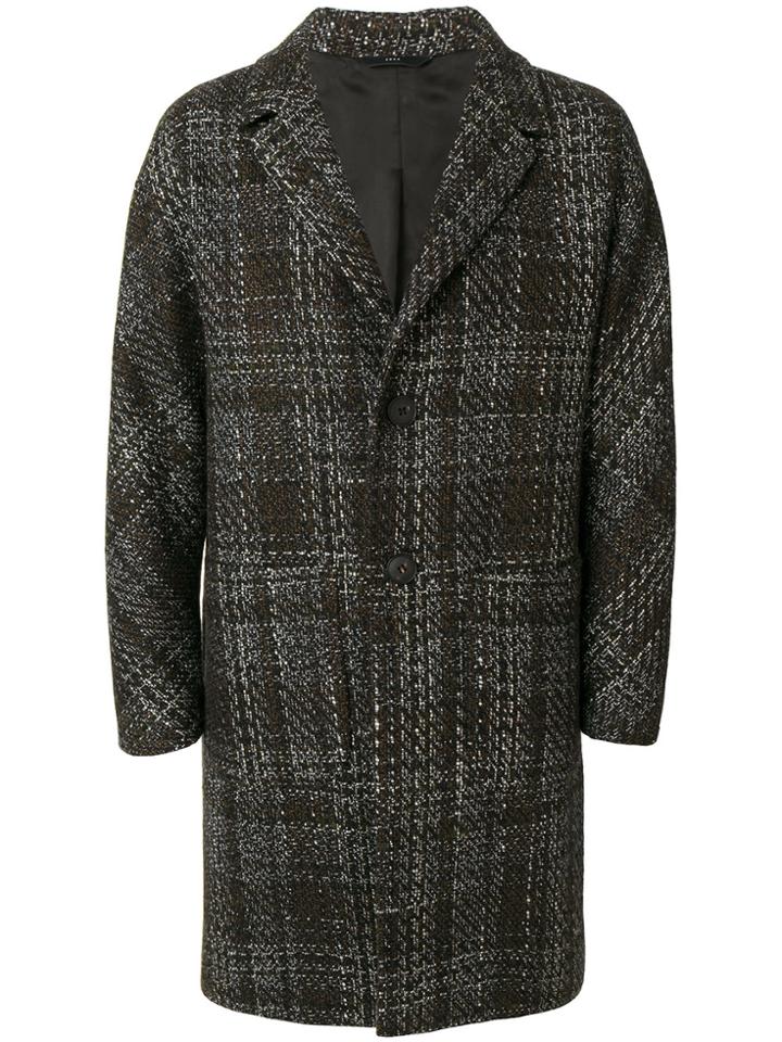 Hevo Checked Coat - Green