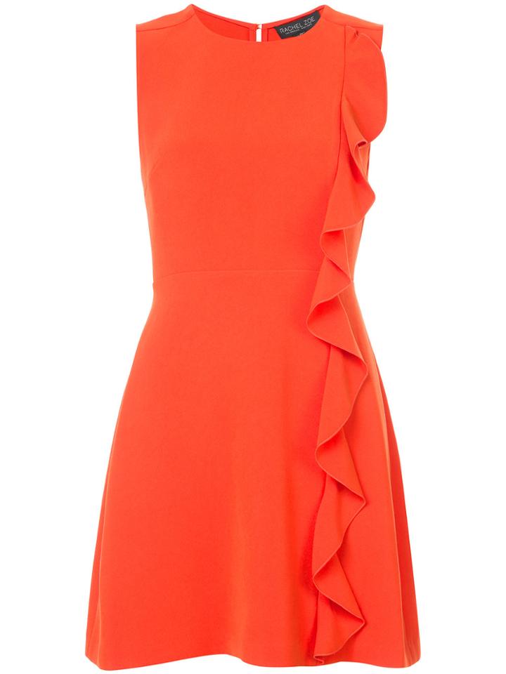Rachel Zoe Frill Panel Dress - Red