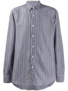 Salvatore Piccolo Striped Pointed Collar Shirt - Blue