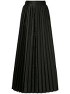 Mm6 Maison Margiela Pleated Maxi Skirt - Black
