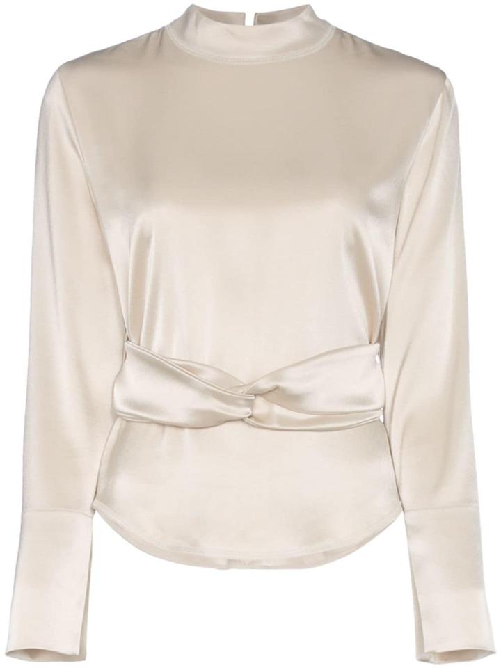 Nanushka Nanu Almond Bls Mck Nck Ls - Nude & Neutrals
