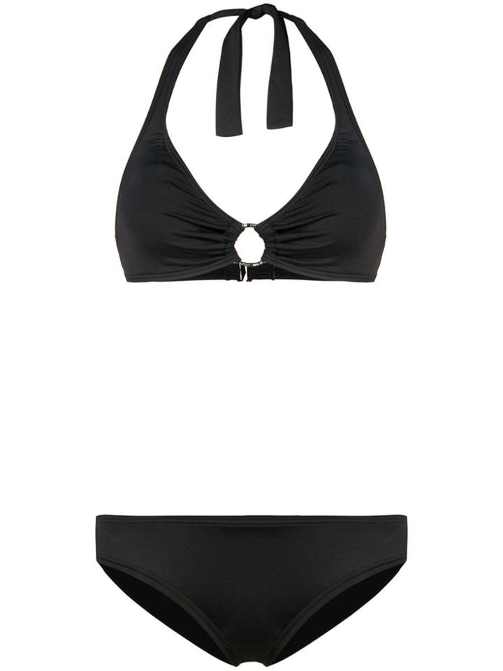 Michael Michael Kors Ring Halter Bikini - Black