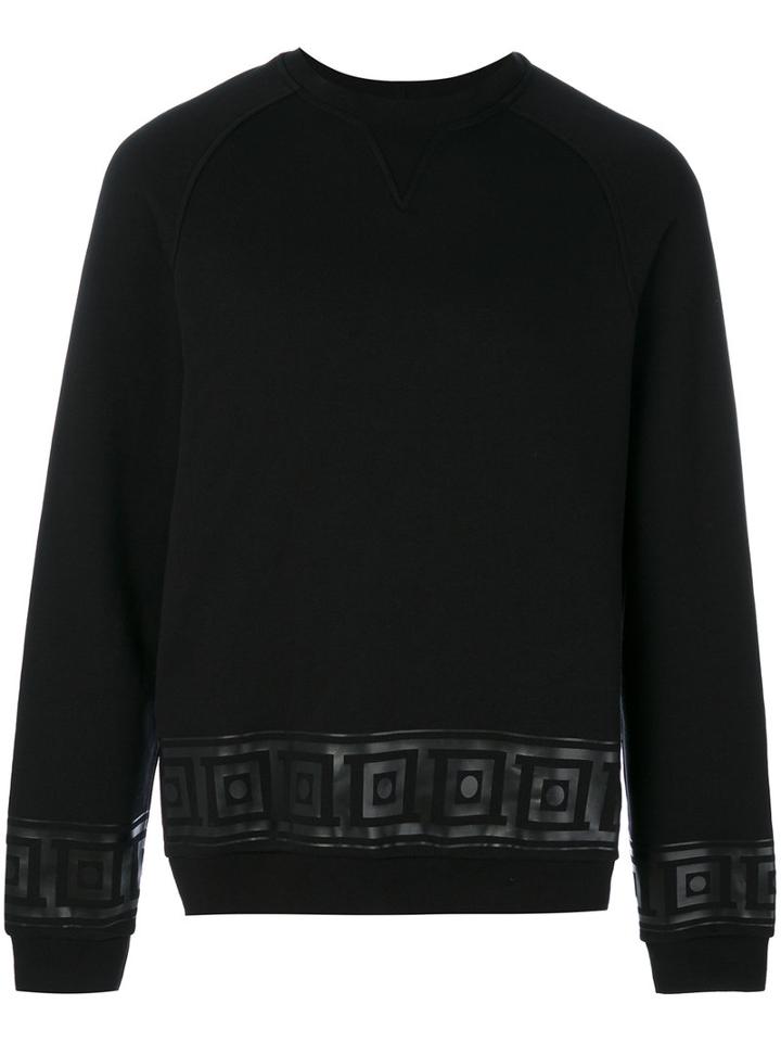 Versace Collection - Hem Patterned Sweatshirt - Men - Cotton - M, Black, Cotton