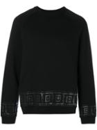 Versace Collection - Hem Patterned Sweatshirt - Men - Cotton - M, Black, Cotton