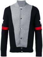 Givenchy Stars And Stripe Knitted Cardigan - Grey