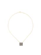 Noor Fares Trompe L'oeil Octahedron Necklace - Metallic