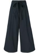 Rochas Cropped Palazzo Trousers - Black