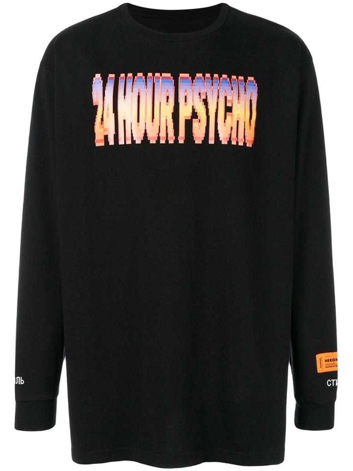 Heron Preston 24 Hour Psyco Sweatshirt - Black