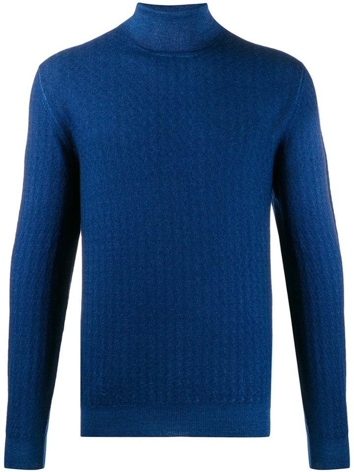 Tagliatore Turtleneck Jumper - Blue