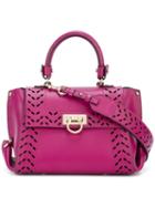 Salvatore Ferragamo Sofia Internal Clutch Tote, Women's, Pink/purple, Calf Leather