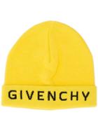 Givenchy Logo Embroidered Beanie - Yellow