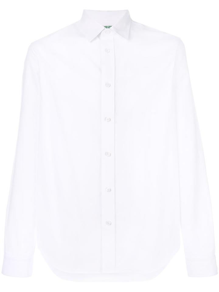 Kenzo - Embroidered Shirt - Men - Cotton - S, White, Cotton