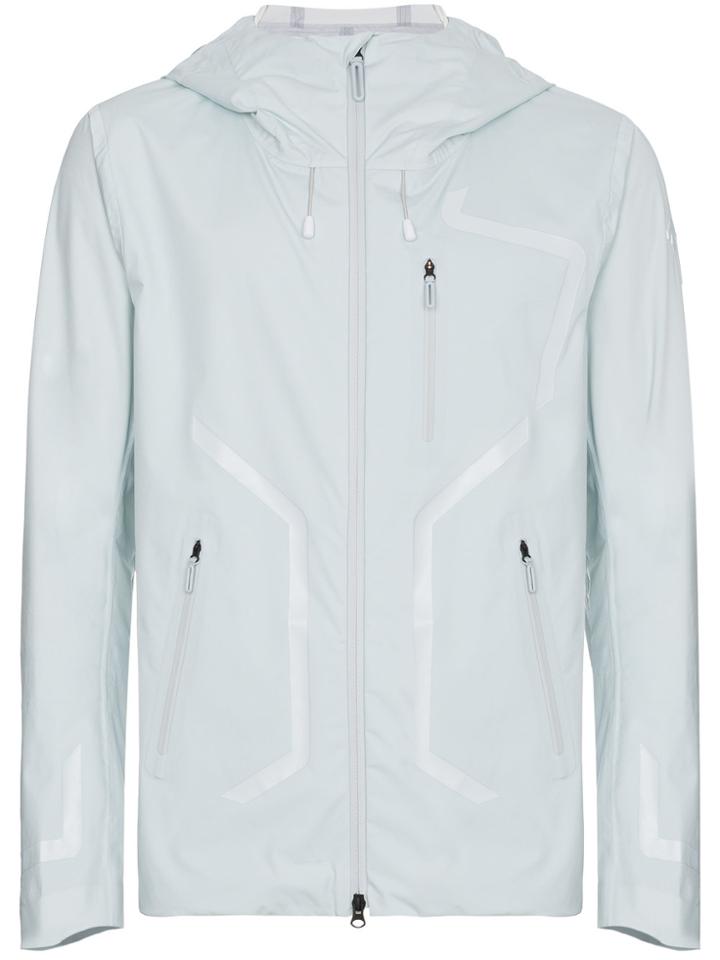 Descente Allterrain White Streamline Active Shell Jacket - Blue
