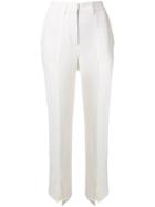 Incotex Front Slit Cropped Trousers - White
