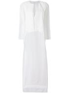 Lila. Eugenie Side Slit Beach Dress - White
