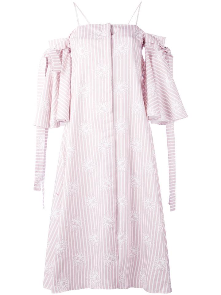 Alistair James - Shadowcast Shirt Dress - Women - Cotton - 8, Pink/purple, Cotton