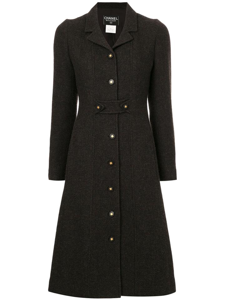 Chanel Vintage Tailored Fitted Coat - Brown