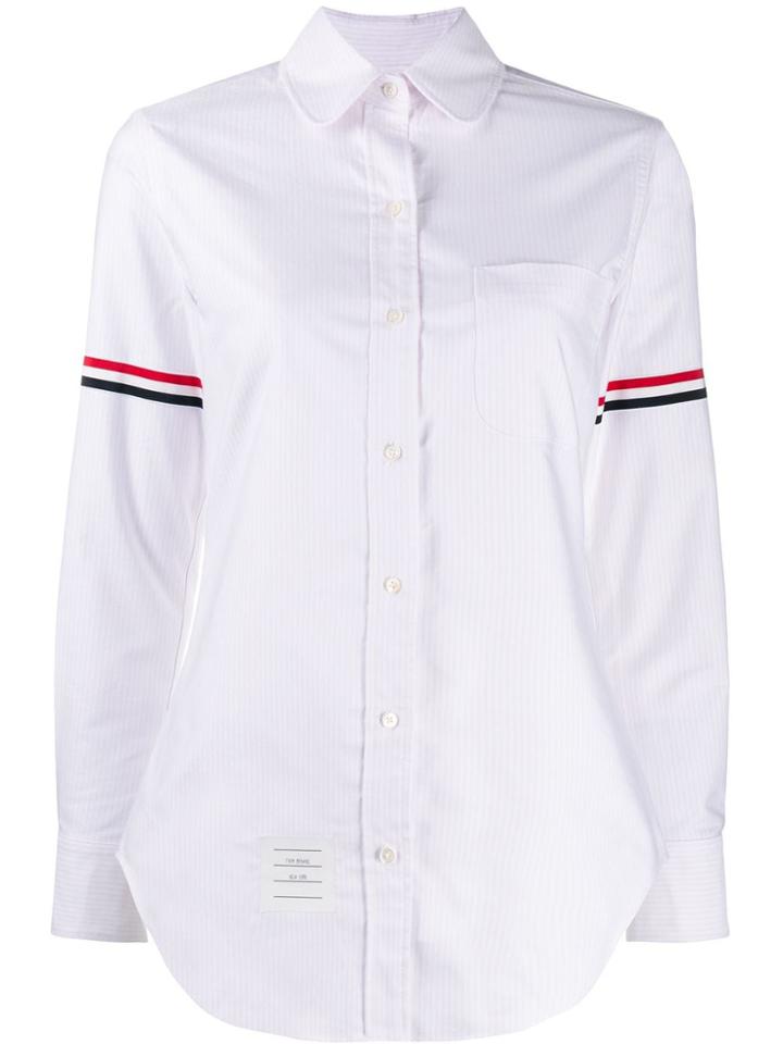 Thom Browne Grosgrain Armband Stripe Classic Shirt - Pink