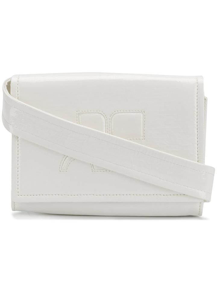 Courrèges Logo Embossed Belt Bag - White