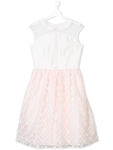 Lesy Floral Lace Dress - White