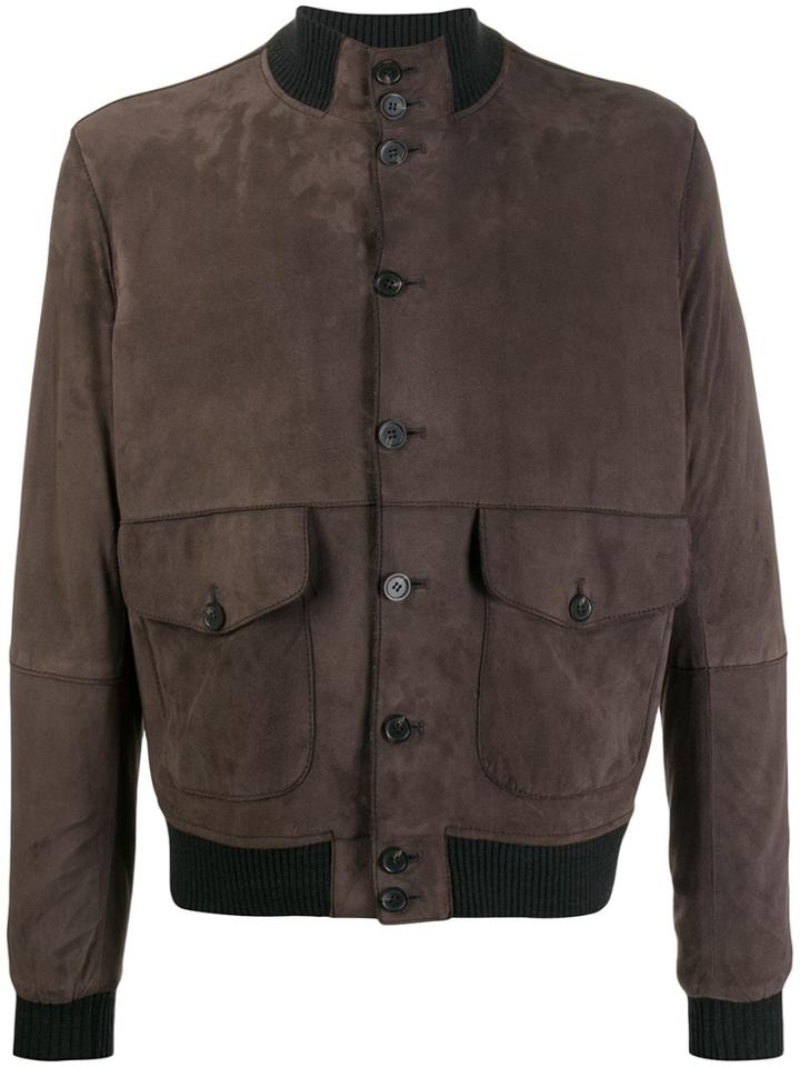 Altea Slim-fit Bomber Jacket - Brown