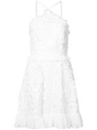 Jay Godfrey - Floral Halterneck Dress - Women - Polyester - 6, White, Polyester