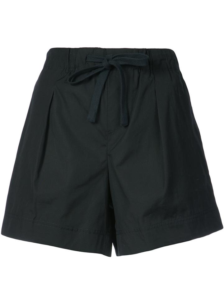 Vince Flared Front Fastened Shorts - Blue