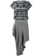 Loewe Frayed Asymmetric Knit Dress