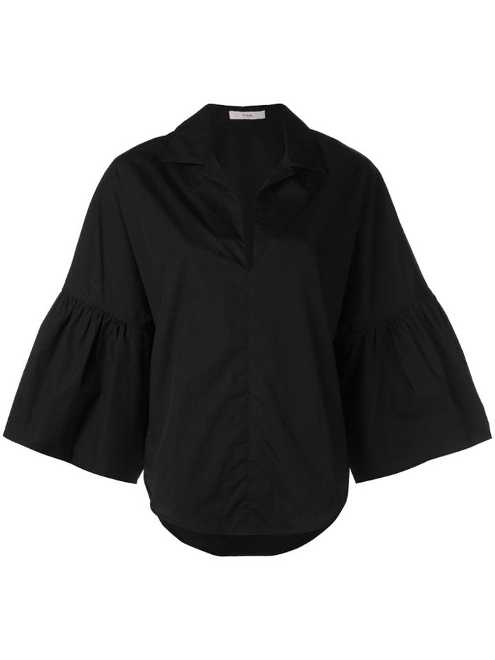 Tome Wide Sleeve Blouse - Black
