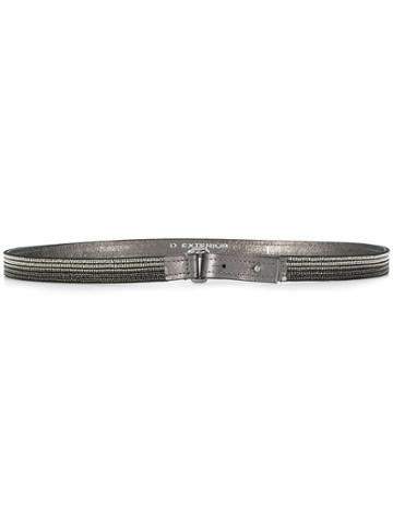 D.exterior Adjustable Embellished Belt - Black