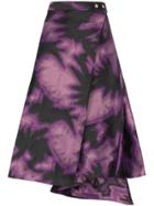 Marques'almeida Tie-dye Wrap Skirt - Purple