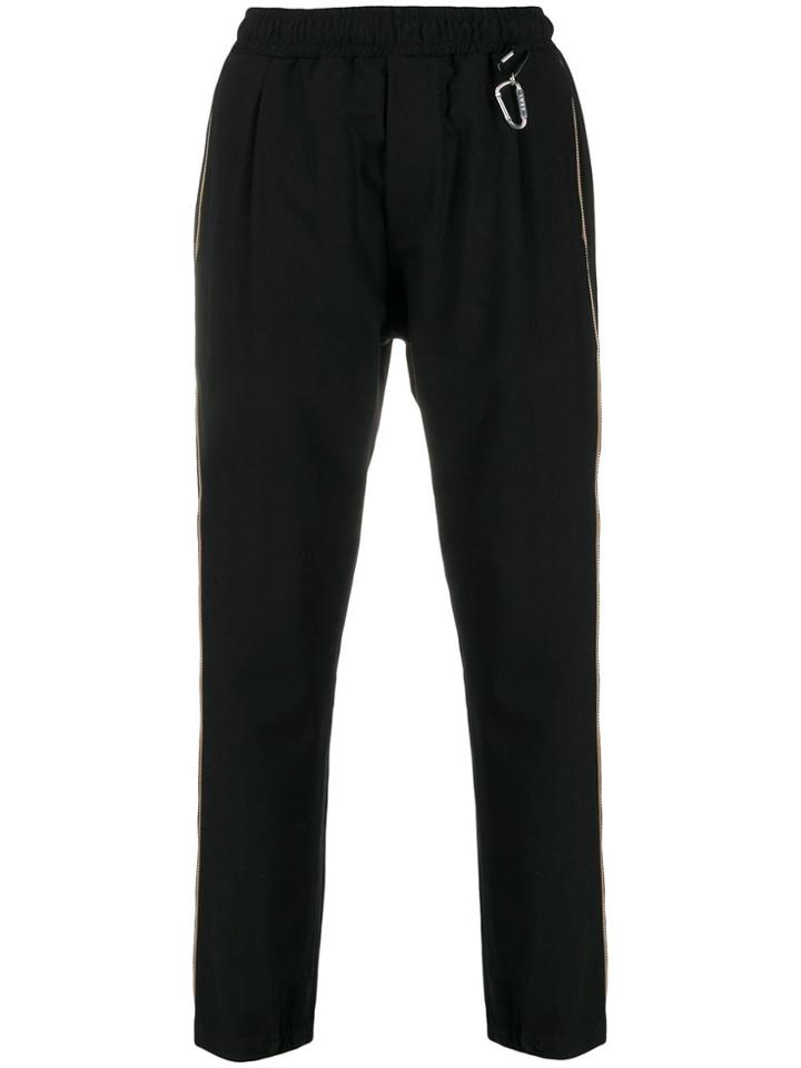 Low Brand Relaxed-fit Hook Detail Track Pants - Black