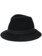 Fabiana Filippi Ribbon Fedora Hat - Black