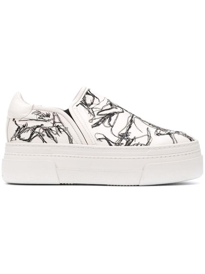 Agl Platform Slip-on Sneakers - White