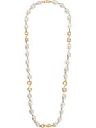 Céline Pre-owned 80-90's Pearl Embellished Necklace - Gold