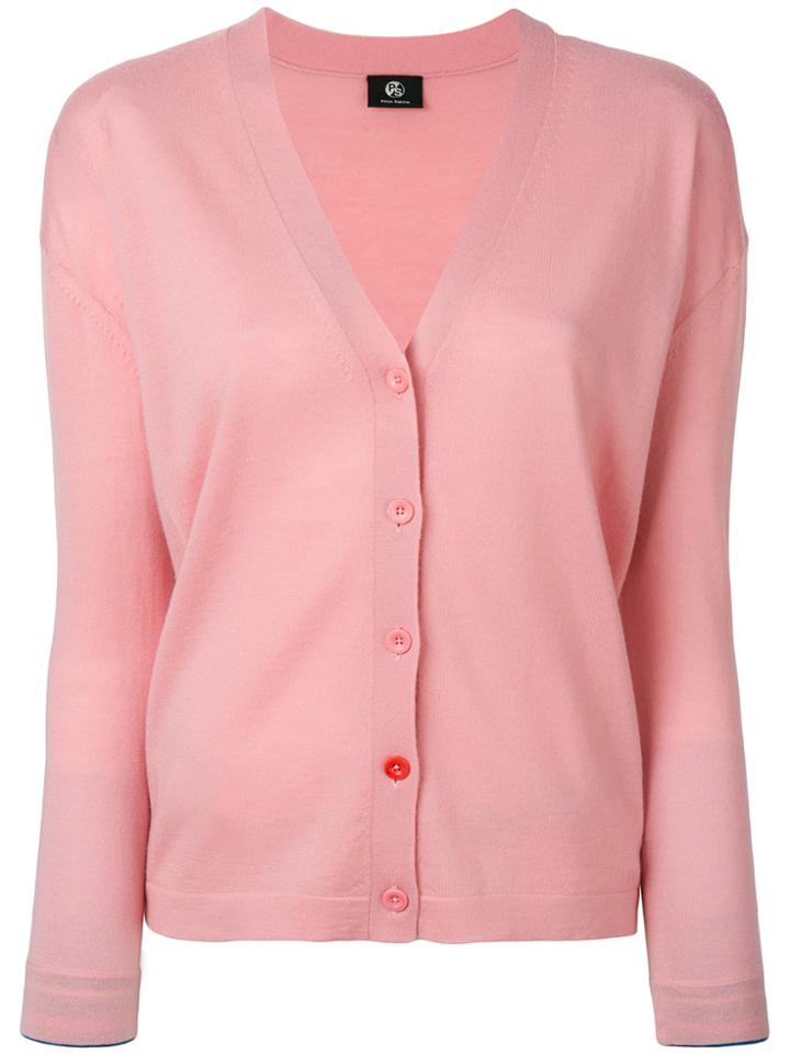 Ps By Paul Smith V-neck Cardigan - Pink & Purple