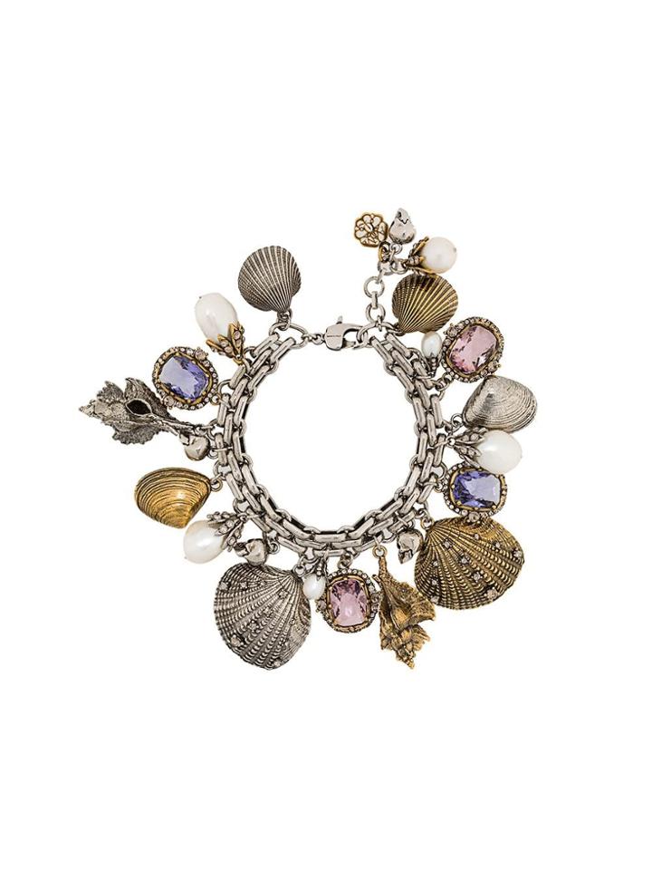 Alexander Mcqueen Shells Bracelet - Metallic