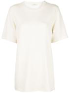 Extreme Cashmere Short Sleeved Knit Top - White