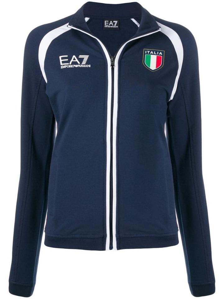 Ea7 Emporio Armani Italia Print Jacket - Blue