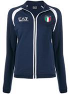 Ea7 Emporio Armani Italia Print Jacket - Blue