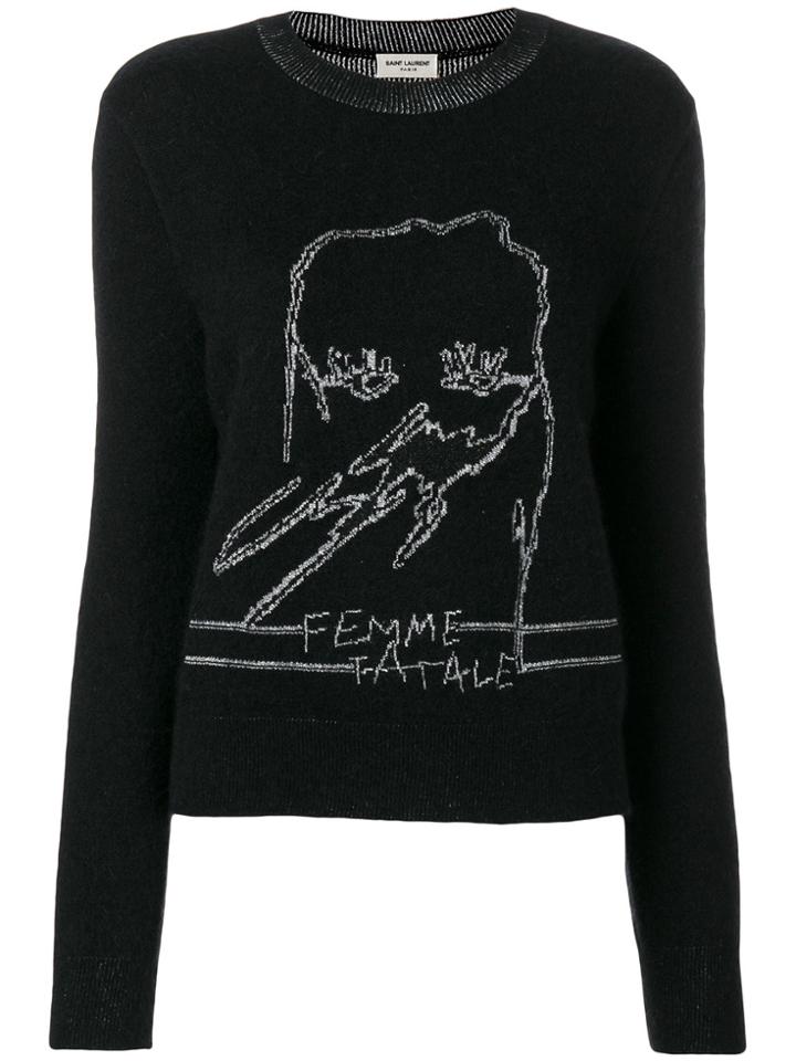 Saint Laurent Femme Fatale Jumper - Black